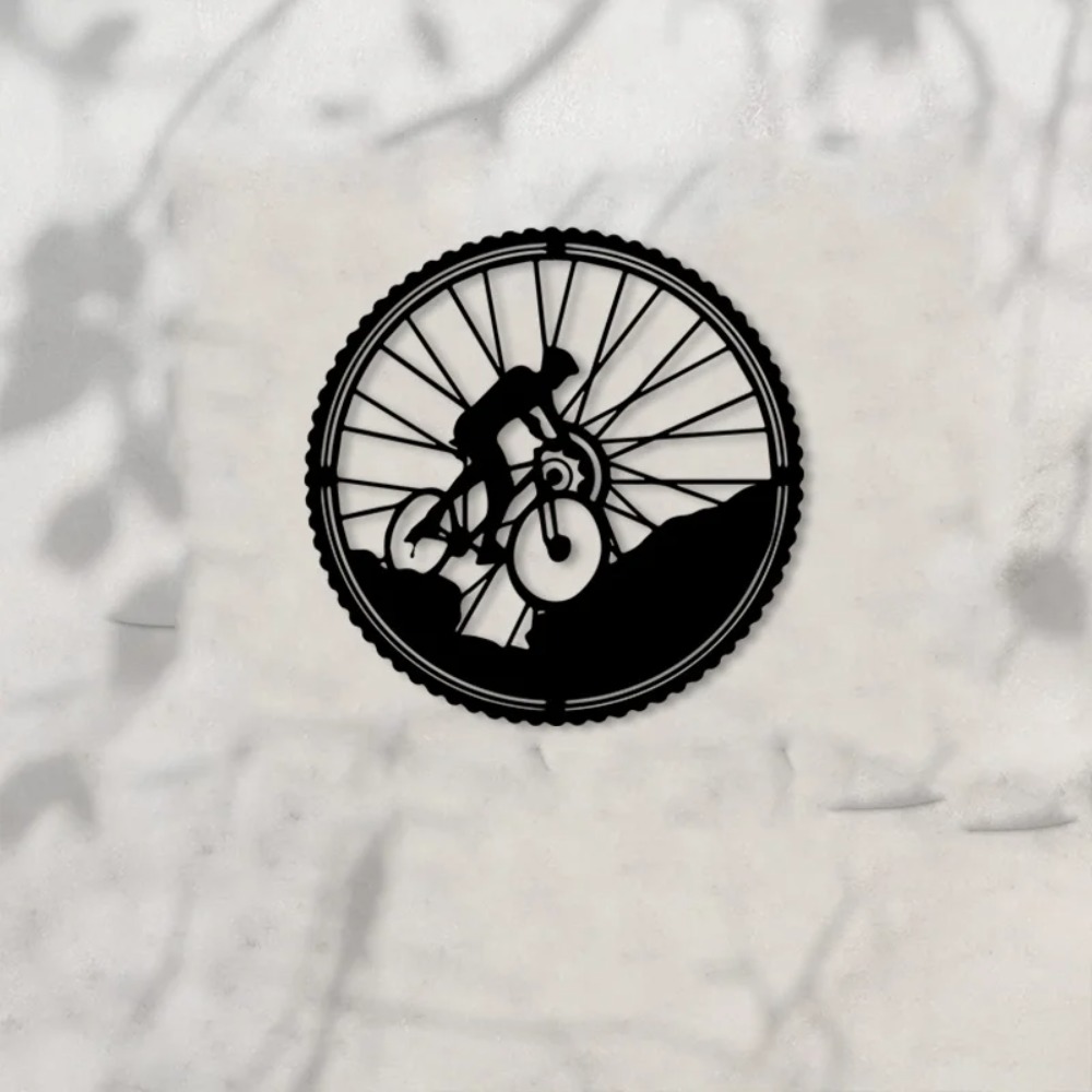 Mountain Biking Gifts - Scultura da parete in ferro a