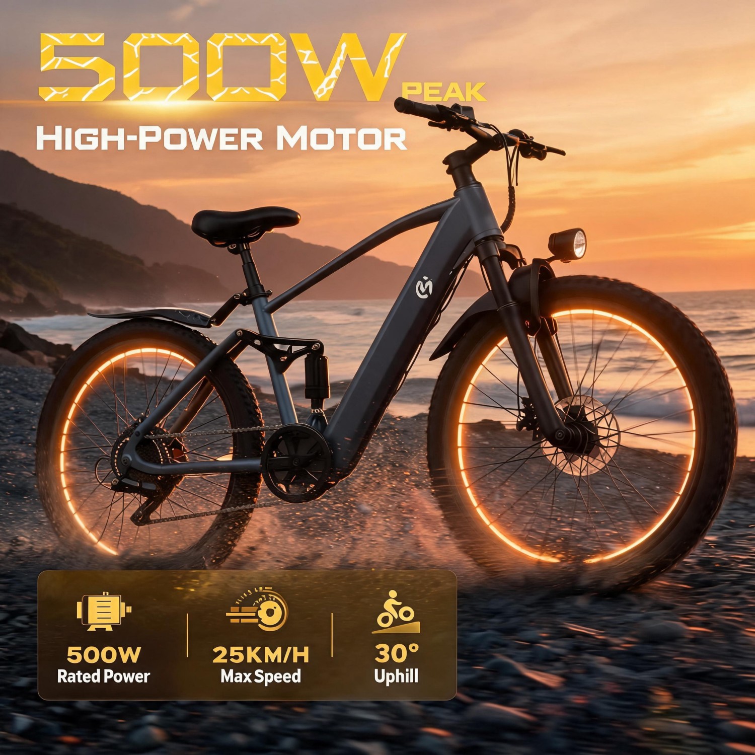 Mountain Biking Gifts - Bici Elettrica da Montagna, Motore 500W,